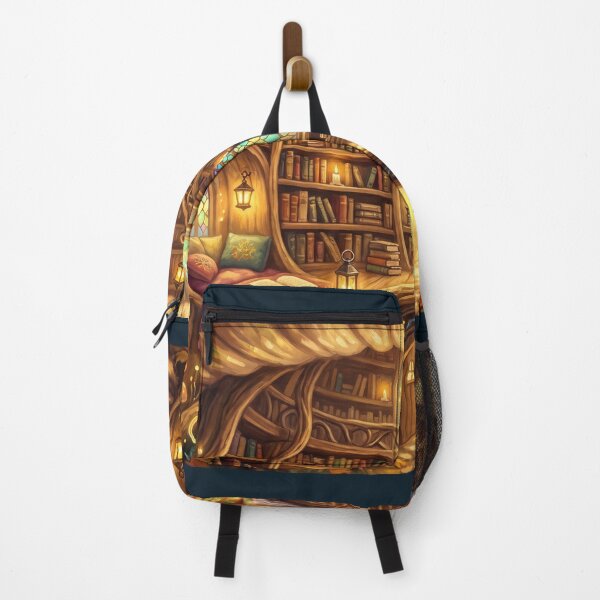 Item preview, Giant Mushroom Library | Whimsical Fantasy Cottagecore Book Art designed and sold by SebastianSpace.