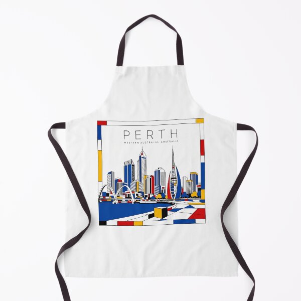 Item preview, Perth Mondrian style poster 3D designed and sold by CMYKStudio.