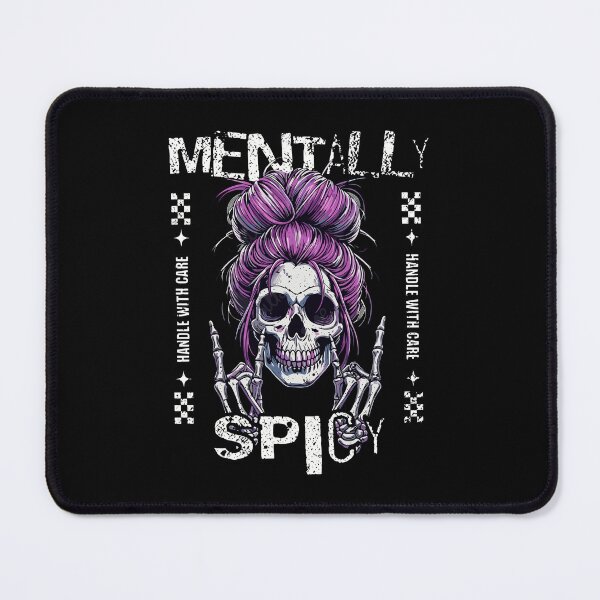 Item preview, Mentally Spicy Skull Art for Edgy Souls designed and sold by nojany.