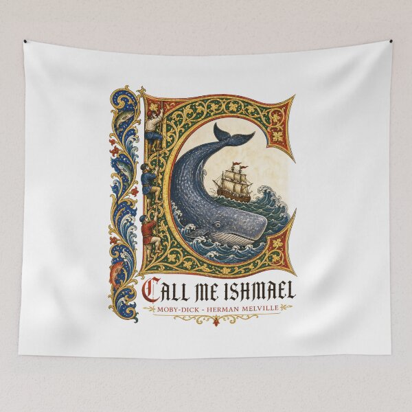 Item preview, Moby Dick Illuminated Manuscript - Call Me Ishmael designed and sold by Fenay Designs.