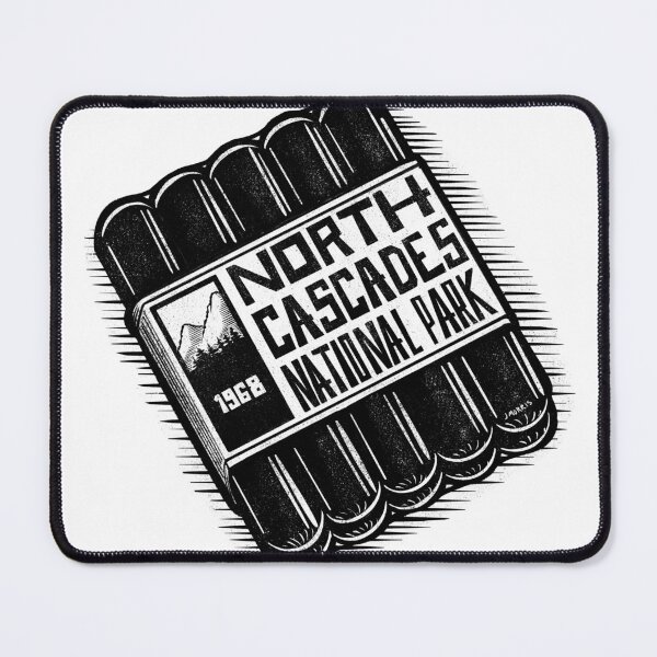 Item preview, Hot Dog Label of North Cascades National Park designed and sold by John Morris Illustration.