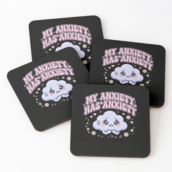 Item preview, My Anxiety Has Anxiety - Cute Pastel Mental Health Sticker designed and sold by Fulaly.
