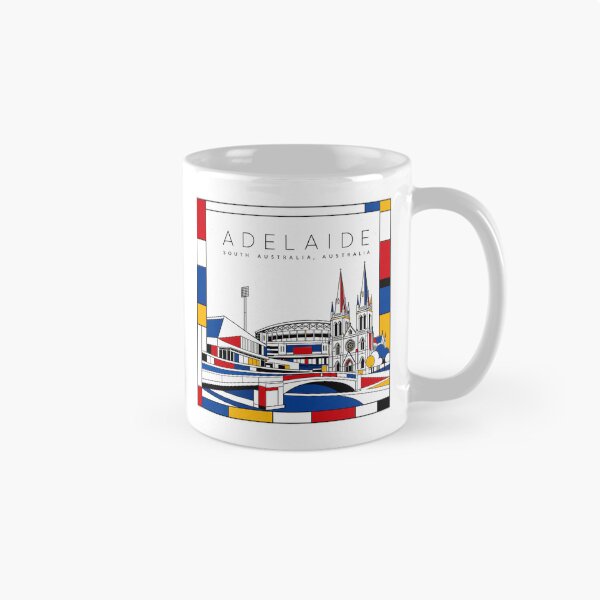 Item preview, Adelaide Mondrian style poster 3D designed and sold by CMYKStudio.