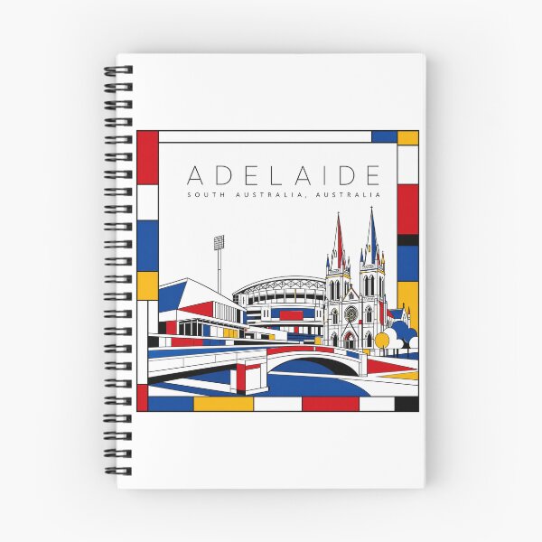 Item preview, Adelaide Mondrian style poster 3D designed and sold by CMYKStudio.
