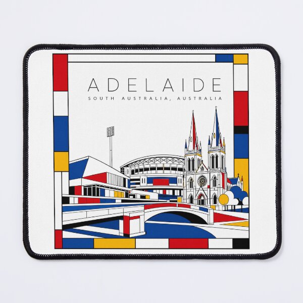 Item preview, Adelaide Mondrian style poster 3D designed and sold by CMYKStudio.