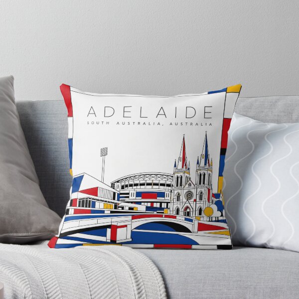 Item preview, Adelaide Mondrian style poster 3D designed and sold by CMYKStudio.