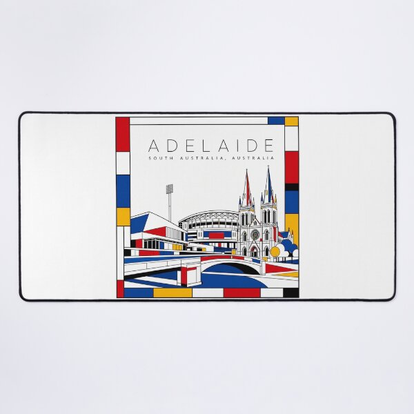 Item preview, Adelaide Mondrian style poster 3D designed and sold by CMYKStudio.