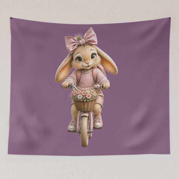 Item preview, Bunny Girl Riding a Bicycle designed and sold by GRFORA.