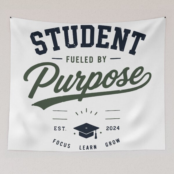 Item preview, Student Fueled by Purpose College Motivation Design designed and sold by Sunday.Supply.