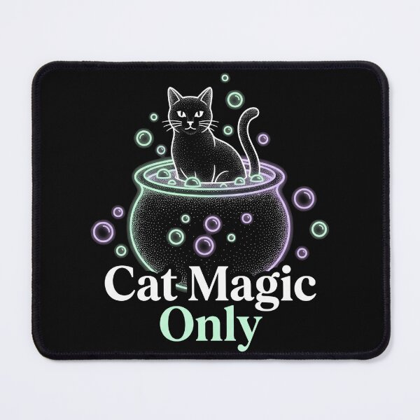 Item preview, Cat Magic Only Black Cat Cauldron Bubbles Halloween designed and sold by TeNovaStudio.