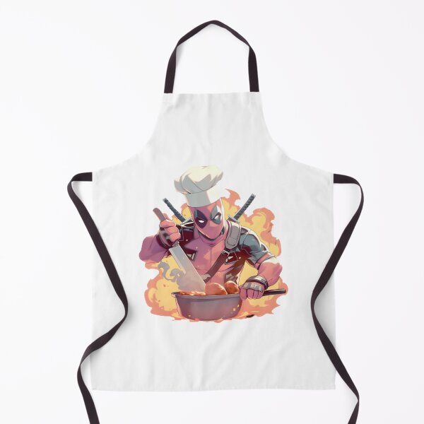 Item preview, Funny Deadpool Cooking Chimichangas Kitchen Art & Apparel ⭐⭐⭐⭐⭐ designed and sold by TheEdward.
