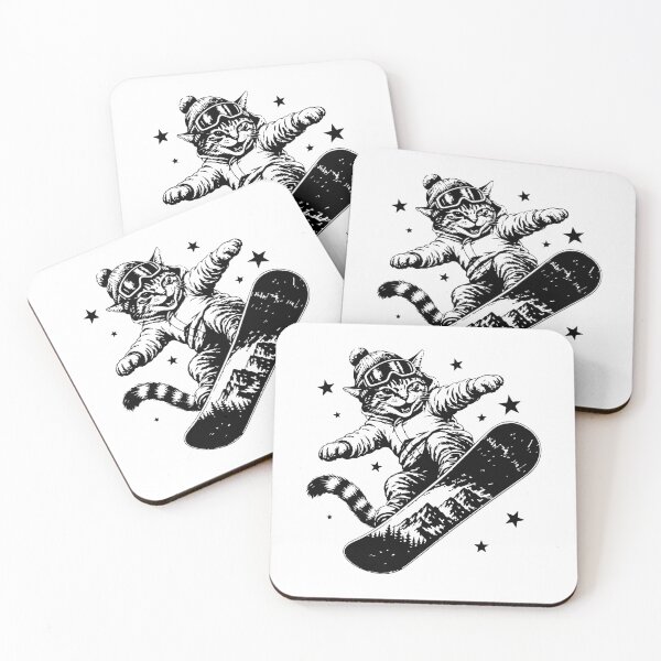Item preview, Funny Snowboarding Cat Y2K Distressed Extreme Sports designed and sold by Trendvia .