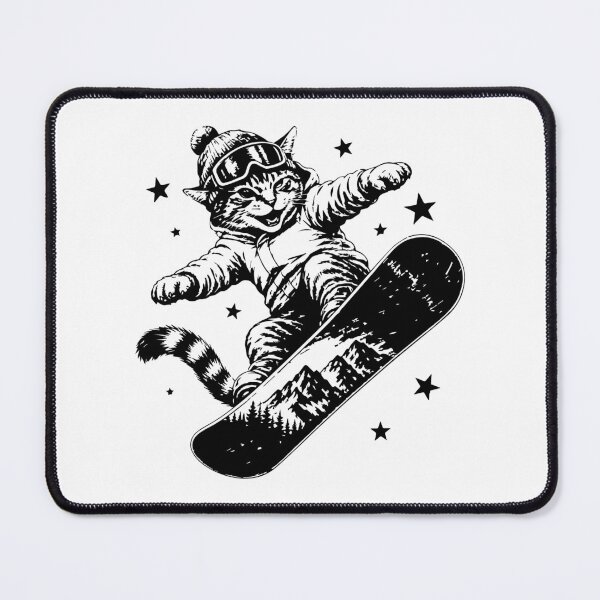 Item preview, Funny Snowboarding Cat Y2K Distressed Extreme Sports designed and sold by Trendvia .