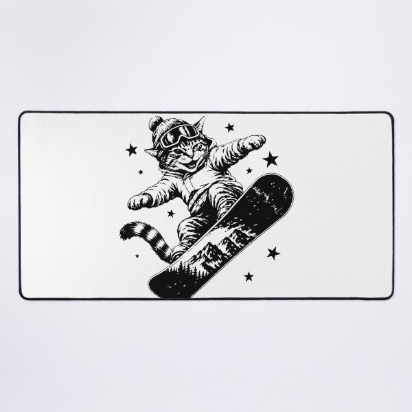 Item preview, Funny Snowboarding Cat Y2K Distressed Extreme Sports designed and sold by Trendvia .