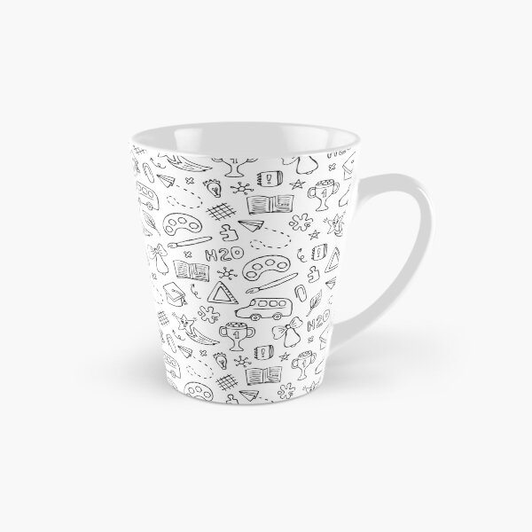 Item preview, Back to school black line hand drawn doodle seamless pattern designed and sold by OM-lova.