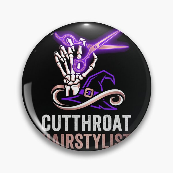 Item preview, Cutthroat Hairstylist Skeleton Scissors Witch Hat Halloween designed and sold by TeNovaStudio.