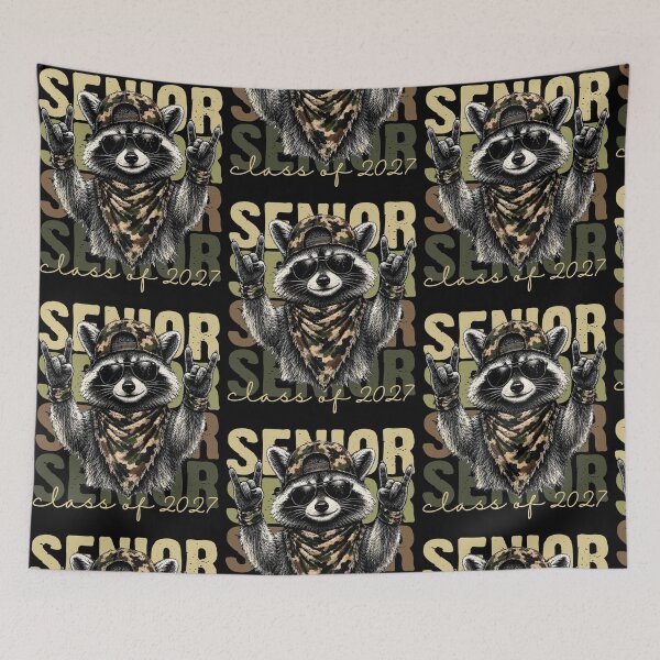 Item preview, Cool Raccoon Senior Class of 2027 designed and sold by RDGNR.