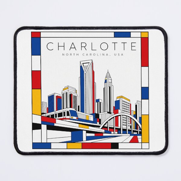 Item preview, Charlotte Mondrian style poster 3D designed and sold by CMYKStudio.