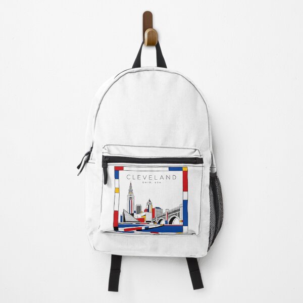 Item preview, Cleveland Mondrian style poster 3D designed and sold by CMYKStudio.