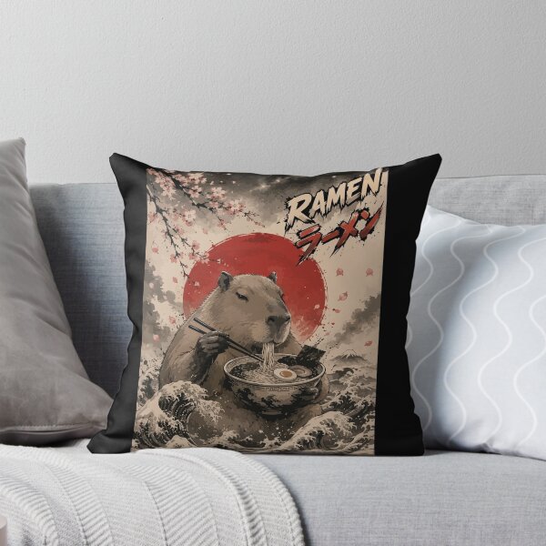 Item preview, Capybara Ramen Sumie Japanese Vintage designed and sold by TomFrontierArt.
