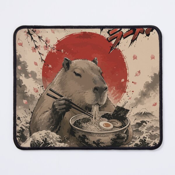 Item preview, Capybara Ramen Sumie Japanese Vintage designed and sold by TomFrontierArt.