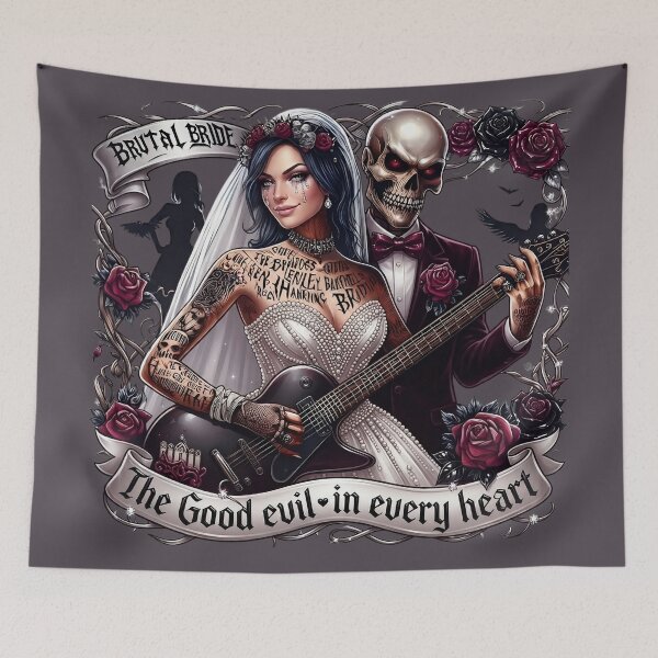 Item preview, Brutal Bride Gothic Skeleton Guitar designed and sold by Voodoo Store Paranormal Collections.