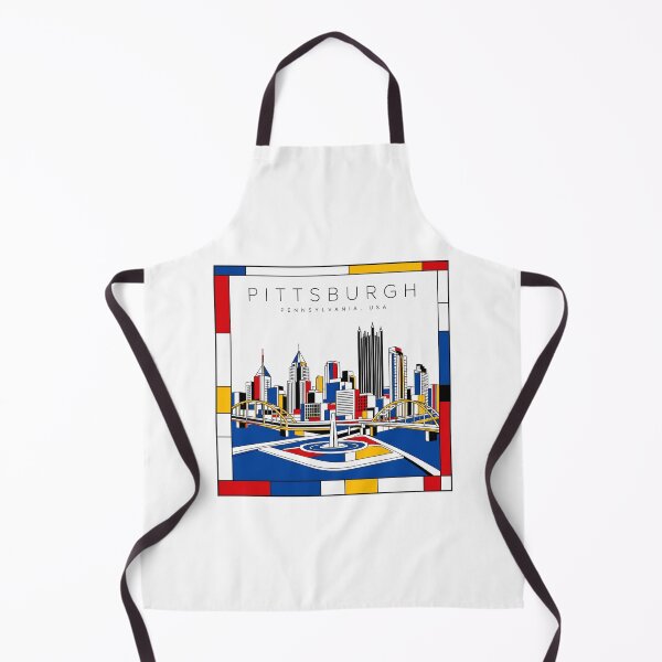 Item preview, Pittsburgh Mondrian style poster 3D designed and sold by CMYKStudio.