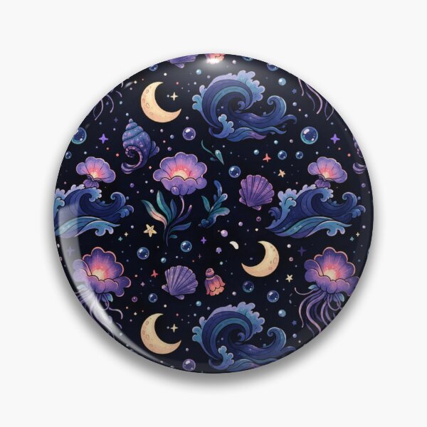 Item preview, Celestial Jellyfish Seashell Ocean Seamless Pattern designed and sold by Suha Design Studio.