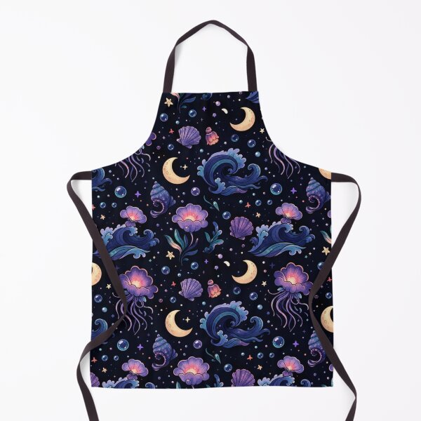 Item preview, Celestial Jellyfish Seashell Ocean Seamless Pattern designed and sold by suha-art.
