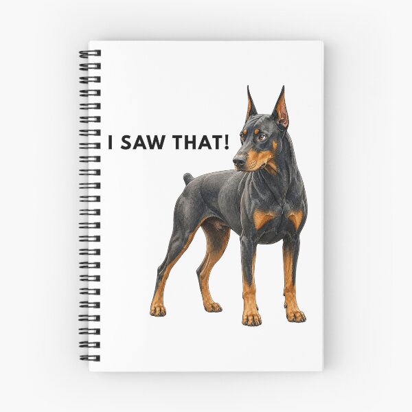 Item preview, I Saw That Doberman | Watercolor Dog Illustration designed and sold by PAPIRO SIGLO XXI.
