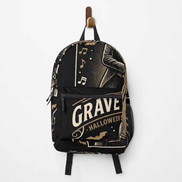 Item preview, Grave Grooves Skeleton Double Bass Jazz Musician Halloween designed and sold by TeNovaStudio.