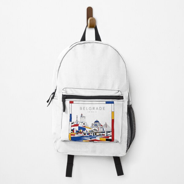 Item preview, Belgrade Mondrian style poster 3D designed and sold by CMYKStudio.