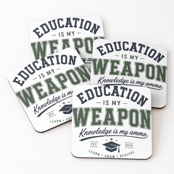 Item preview, Education Is My Weapon Knowledge Is My Ammo Student Design designed and sold by Sunday.Supply.