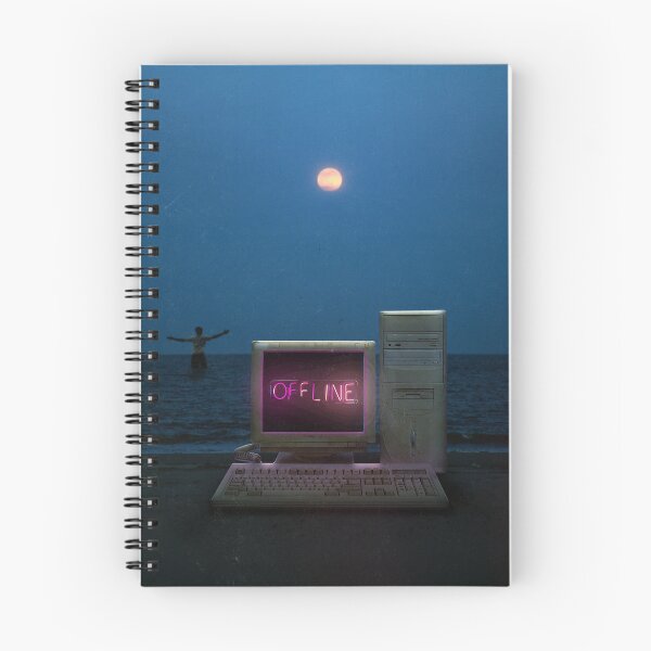 Item preview, Offline – Retro 90s Computer & Beach Twilight Surreal Art designed and sold by seamless.