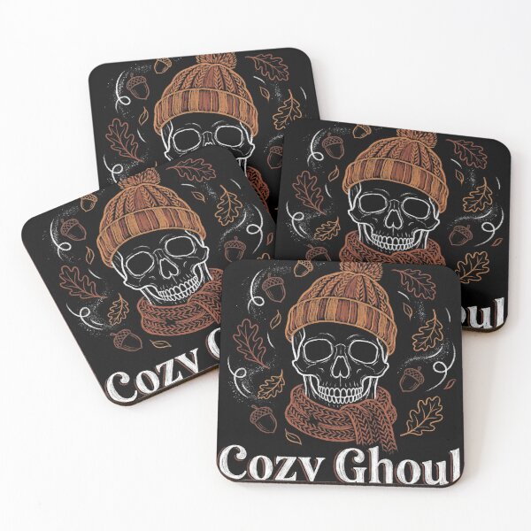 Item preview, Cozy Ghoul Skeleton Beanie Scarf Autumn Leaves Halloween designed and sold by TeNovaStudio.