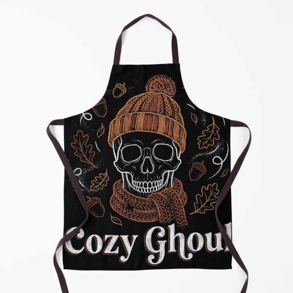 Item preview, Cozy Ghoul Skeleton Beanie Scarf Autumn Leaves Halloween designed and sold by TeNovaStudio ⭐⭐⭐⭐⭐.
