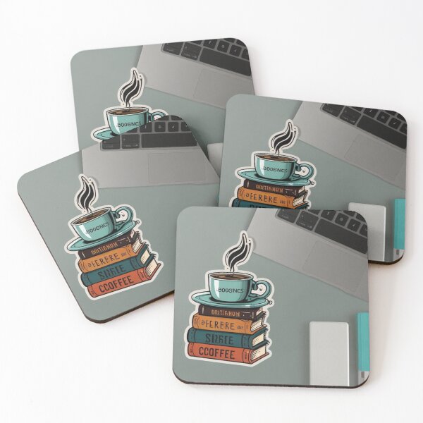 Item preview, Cute Software Engineer Developer Coffee Sticker | High Contrast Anime Art Print designed and sold by Joy-boy-op.