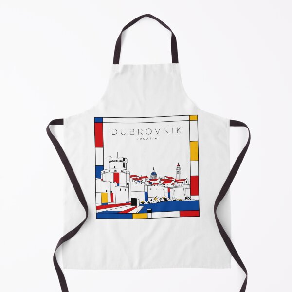 Item preview, Dubrovnik Mondrian style poster 3D designed and sold by CMYKStudio.