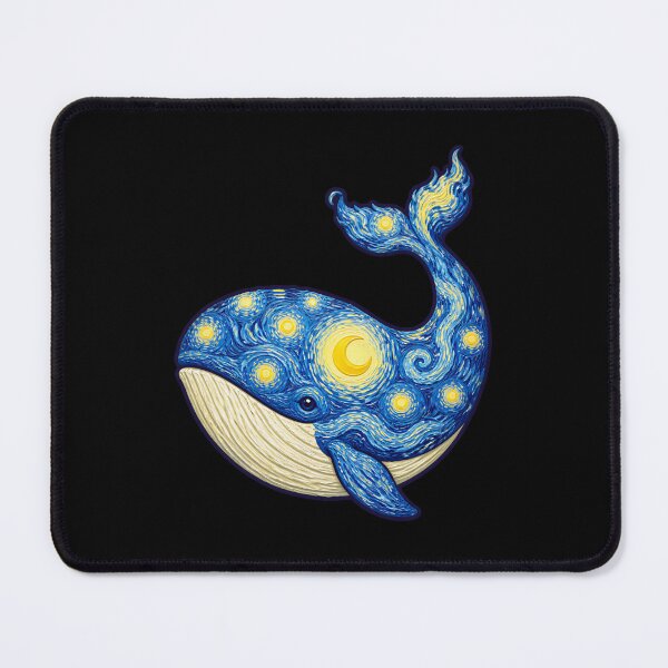 Item preview, Moby Dick Starry Night Whale - Celestial Blue Swirls designed and sold by Fenay Designs.
