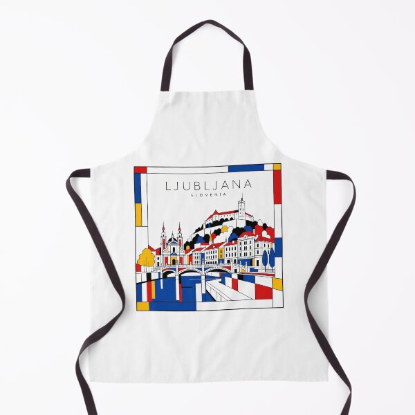 Item preview, Ljubljana Mondrian style poster 3D designed and sold by CMYKStudio.