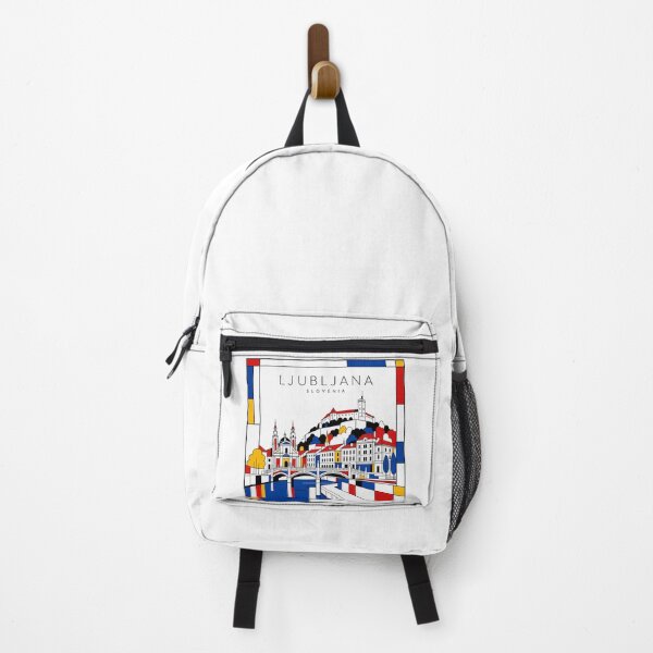 Item preview, Ljubljana Mondrian style poster 3D designed and sold by CMYKStudio.