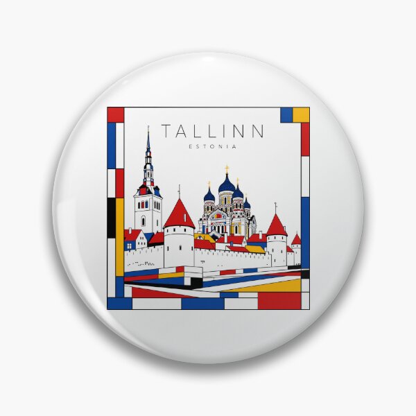 Item preview, Tallinn Mondrian style poster 3D designed and sold by CMYKStudio.