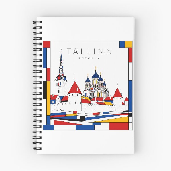 Item preview, Tallinn Mondrian style poster 3D designed and sold by CMYKStudio.