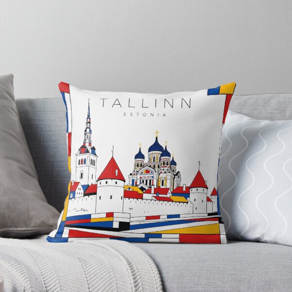 Item preview, Tallinn Mondrian style poster 3D designed and sold by CMYKStudio.