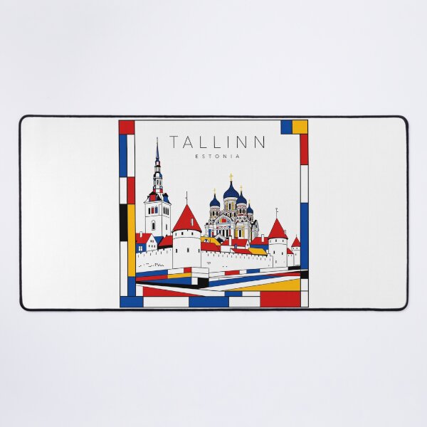 Item preview, Tallinn Mondrian style poster 3D designed and sold by CMYKStudio.