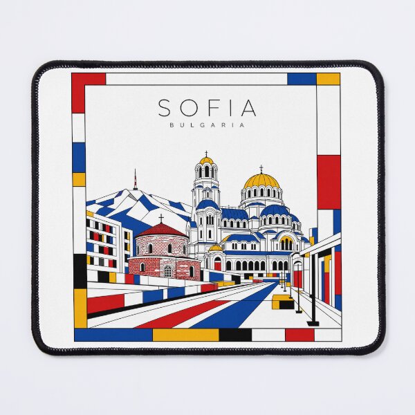 Item preview, Sofia Mondrian style poster 3D designed and sold by CMYKStudio.