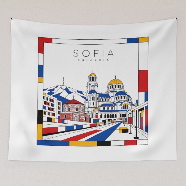 Item preview, Sofia Mondrian style poster 3D designed and sold by CMYKStudio.