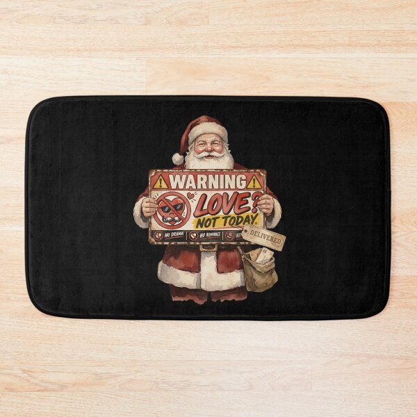 Item preview, Funny Santa Warning Love Not Today Vintage Watercolor designed and sold by Sitred123.