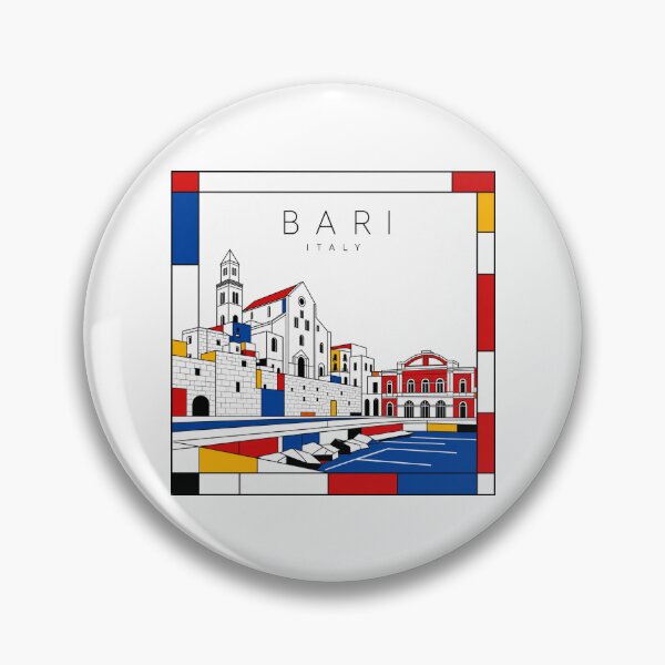 Item preview, Bari Mondrian style poster 3D designed and sold by CMYKStudio.