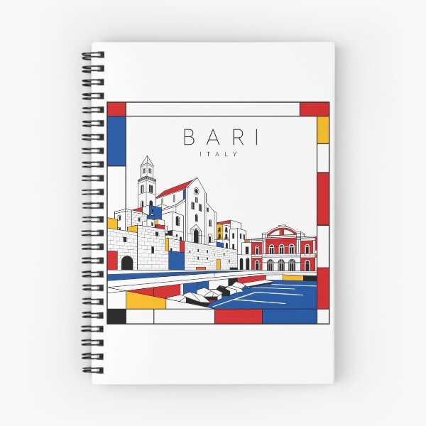 Item preview, Bari Mondrian style poster 3D designed and sold by CMYKStudio.